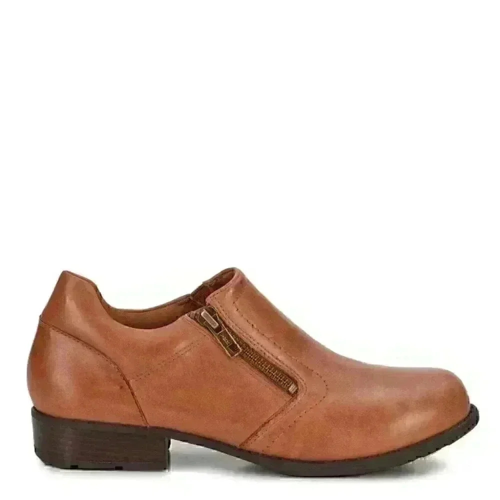 WALKING CRADLES WC LAYTON WOMEN SLIP-ON SHOES IN LUGGAGE NAPPA LEATHER SAVE $69. - Picture 5 of 11